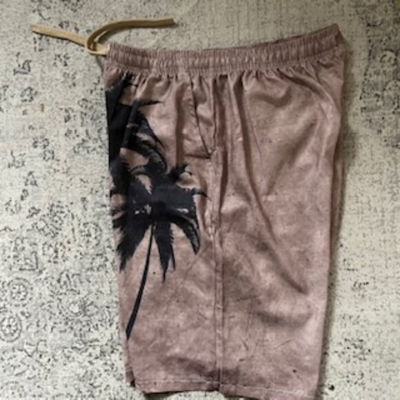 🧡3/15 Men's Summer Beach Swim Shorts Drawstring Elastic Waist Size L - Picture 9 of 9